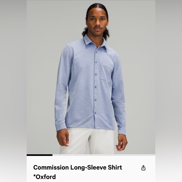 Lululemon Commission Long Sleeve Shirt Oxford - Picture 1 of 12